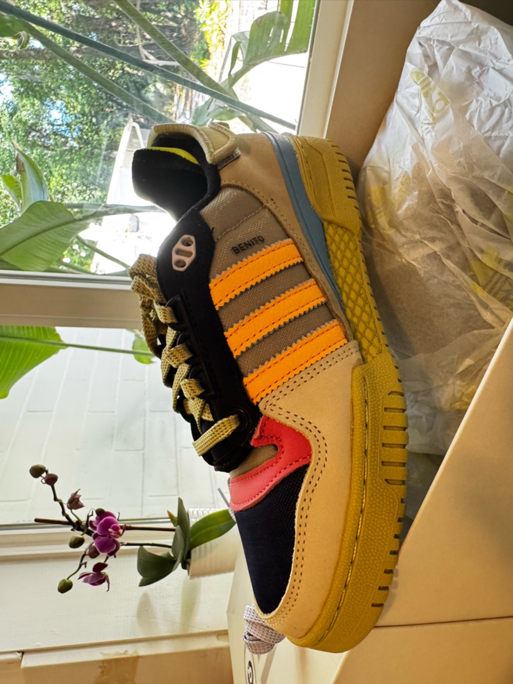 adidas Bad Bunny Forum PWR in Sand and Black